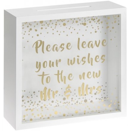 Mr & Mrs Wedding Wishes Box 30cm