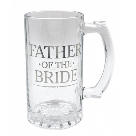 Father Of The Bride Glass Tankard Boxed