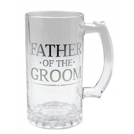 Father Of The Groom Glass Tankard Boxed