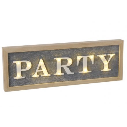 Party Sign W/LED Lights