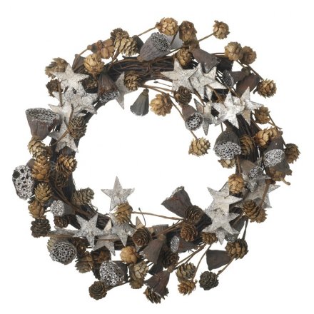 Grey and Gold Wreath