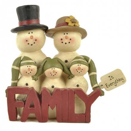 Resin Snowman Family