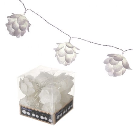 White Flower LED Garland