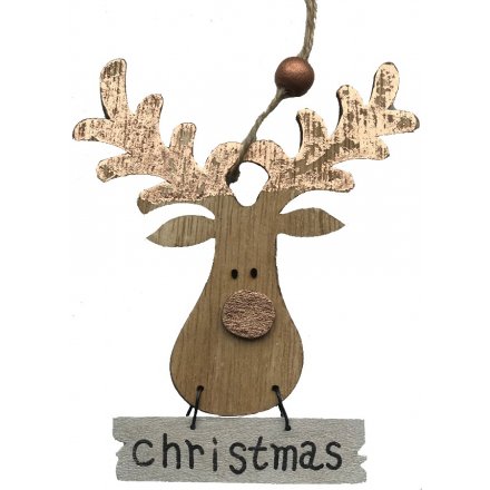 Wooden Christmas Reindeer Hanger 
