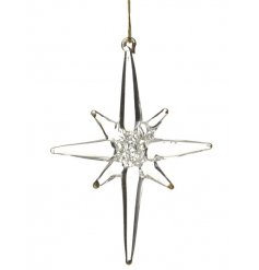A classic eight point glass star ornament.