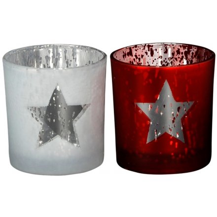 Red/White Star T-Light, 2a