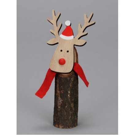 Bark Reindeer Ornament 19cm