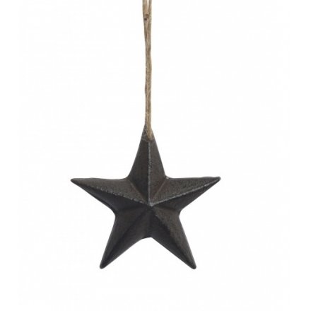 Cast Iron Star Hanger, 9cm