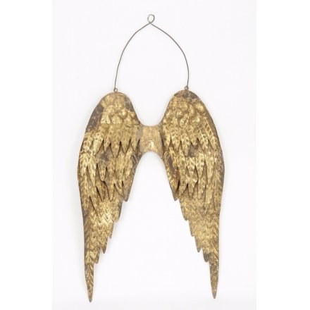 Large Gold Angel Wings, 54cm