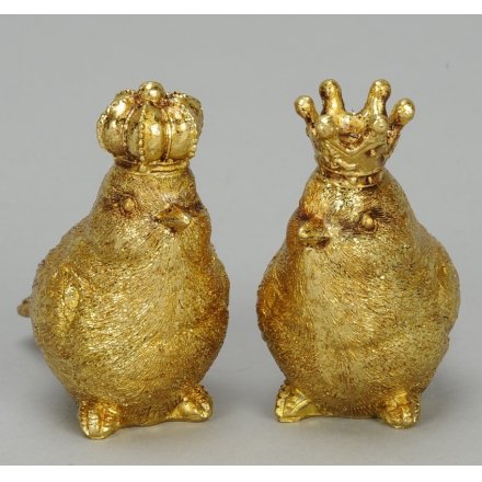 Antique Gold Bird W/Crown, 2a