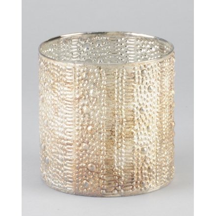 Textured Vase/T-Light Holder, 13cm