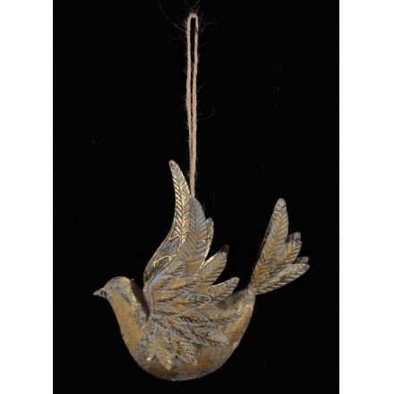 Antique Gold Bird Hanger