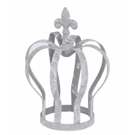 Grey Crown Decoration 17.5cm