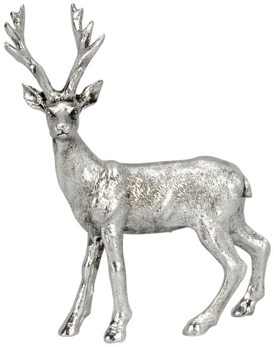 Silver Stag Ornament, 15cm 33651 Christmas / Ornaments Rosefields