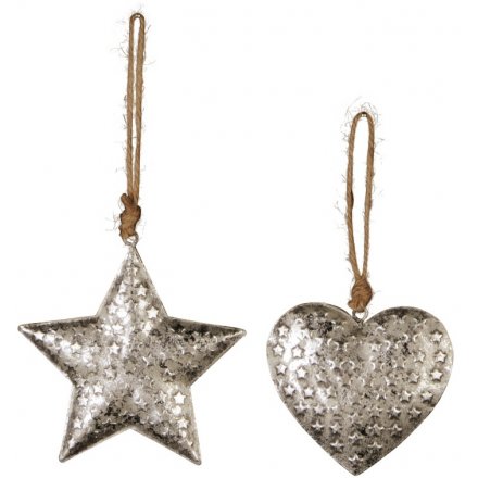 Silver Star/Heart Hanger, 2a
