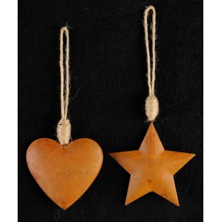 Copper Star/Heart Hanger, 2a