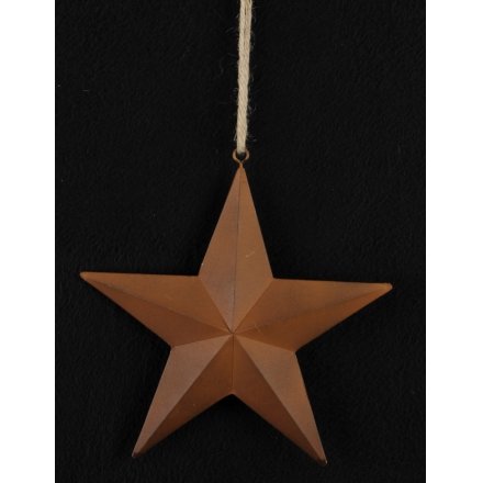 Copper Star Hanger 21cm