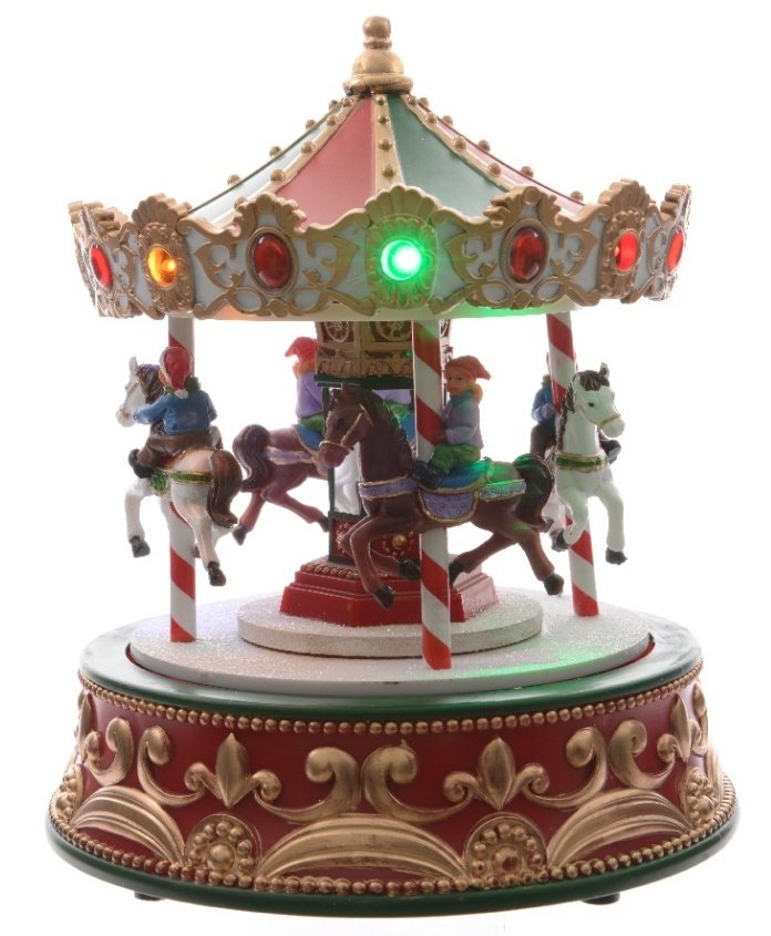 Light Up Vintage Carousel 33745 Christmas / Display and Light Up