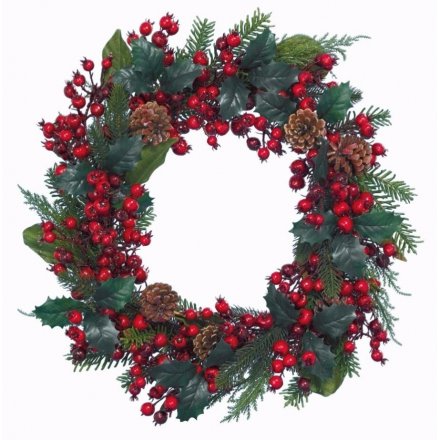Traditional Red Berry Wreath 