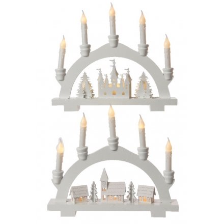 LED Arched Church Candles 30cm