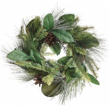 Mixed Needle Pine Wreath Large 40cm