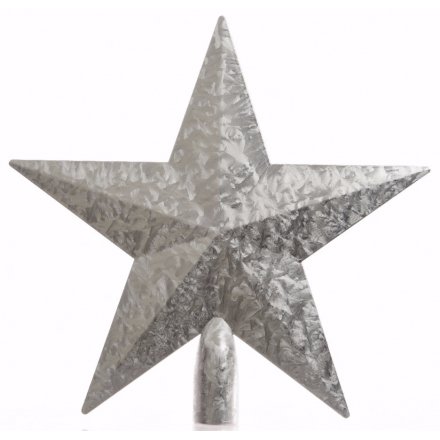 Silver Ice Star Tree Topper