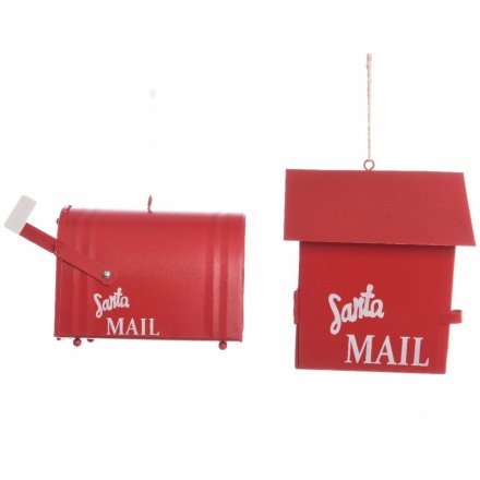 A Red Mailbox Hanging Decoration Mix