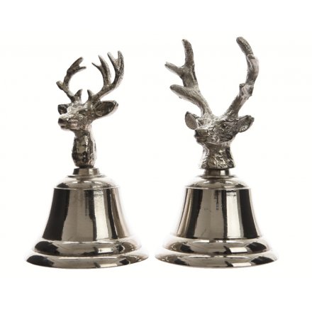 Silver Stag / Deer Bells, 2 Assorted