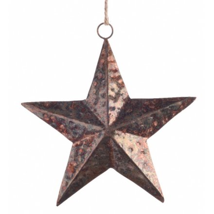Copper Star Rope Hanging Decoration, Medium