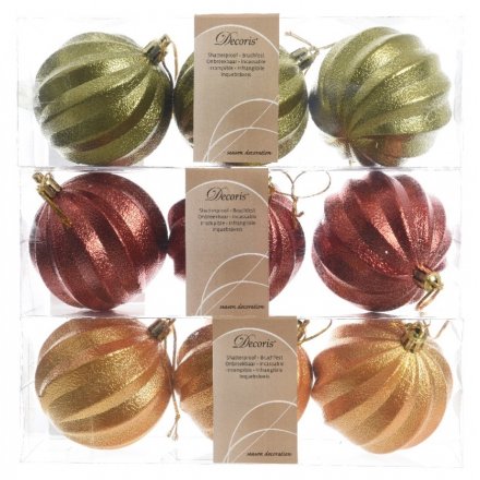 Pack of 3 Swirl Baubles, 3a