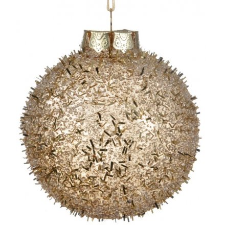 Gold Snowball Bauble