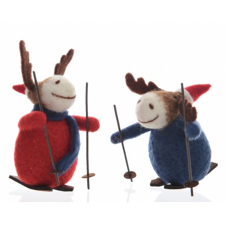 Wool Reindeer With Ski, 2a
