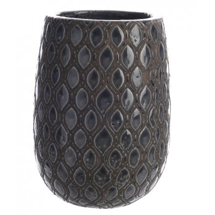Terracotta Vase with Patterning  - medium