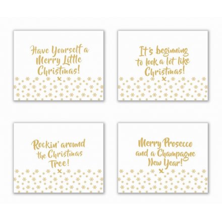 Squared Glitzy Christmas Placemat