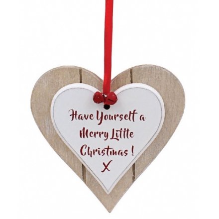 Merry Little Christmas Heart Sign
