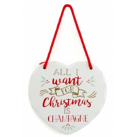 All I Want For Xmas Heart Plaque