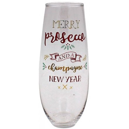 Merry Prosecco Stemless Flute