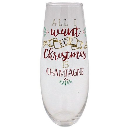 Christmas Champagne Flute