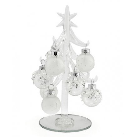 Frosted Bauble Christmas Tree, Small