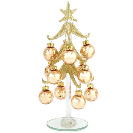 Gold Bauble Christmas Tree, Medium