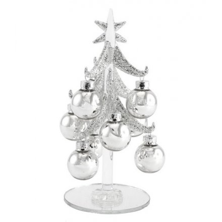 Silver Bauble Christmas Tree, Small