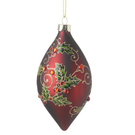 Red Glass Droplet Bauble