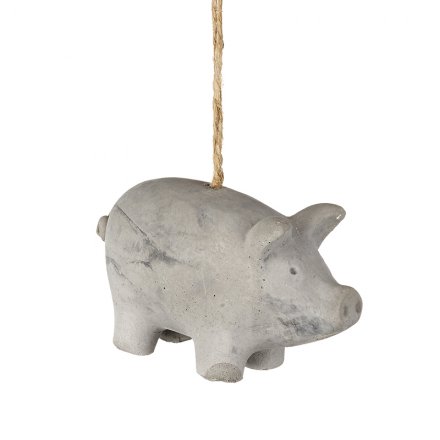 Hanging Cement Pig 
