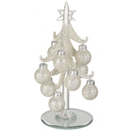 Glass Christmas Tree With Baubles