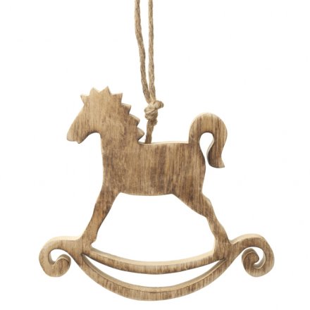 Wooden Rocking Horse Hanging Decoration