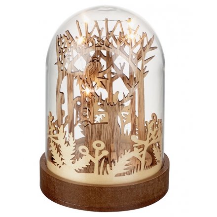 LED Light Up Stag Dome 19cm