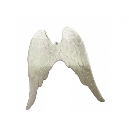 White Glitter Angel Wings