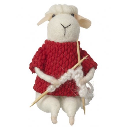 Wool Knitted Sheep 11cm