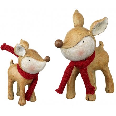 Pair of Mummy And Baby Reindeer