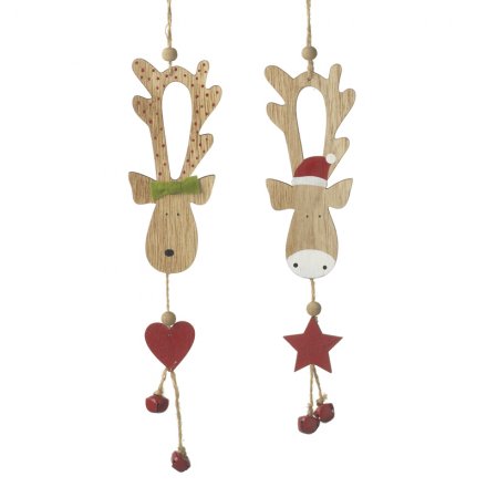 Hanging Reindeer W/Bells, 2a